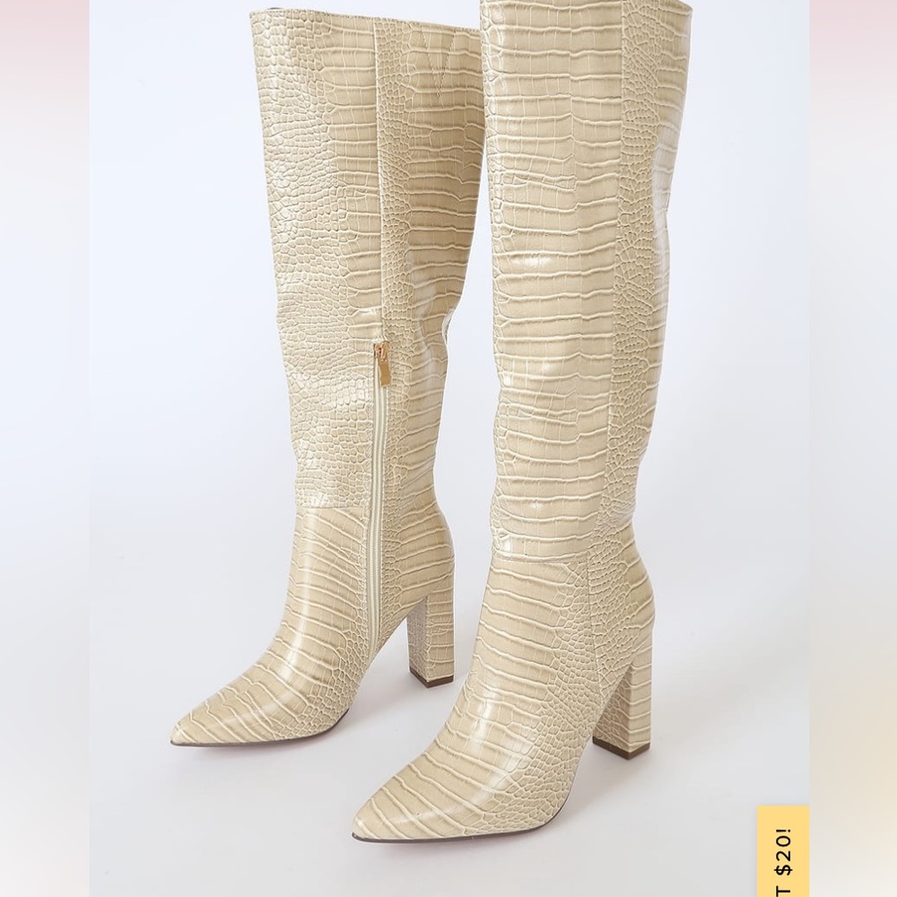 Tan Heeled Boots